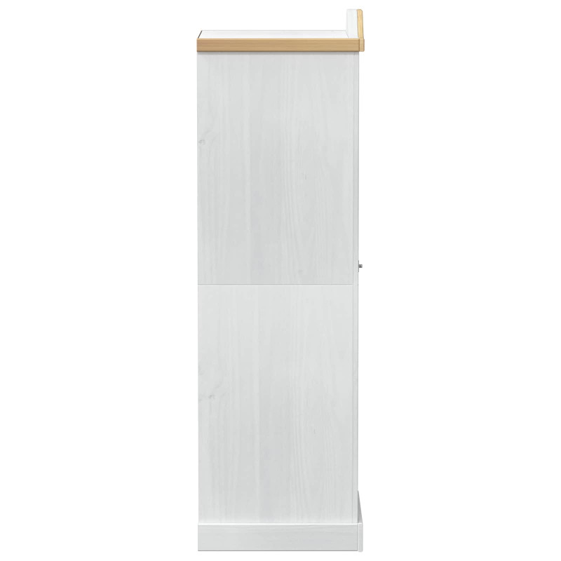 Szafy z półką Biały 55 x 52 x 170 cm Lite drewno sosnowe