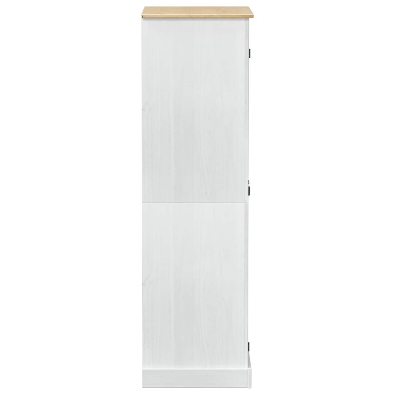 Szafy z półką Biały 76 x 50 x 170 cm Lite drewno sosnowe