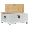 storage box z półką Biały 90 x 78 x 45 cm Lite drewno sosnowe