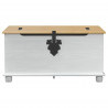 storage box z półką Biały 90 x 78 x 45 cm Lite drewno sosnowe