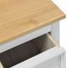 storage box z półką Biały 90 x 78 x 45 cm Lite drewno sosnowe