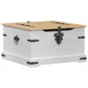 storage box z półką Biały 78 x 78 x 45 cm Lite drewno sosnowe
