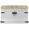 storage box z półką Biały 78 x 78 x 45 cm Lite drewno sosnowe