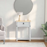 Stolik konsolowy Biały 55 x 35 x 73 cm Lite drewno sosnowe