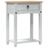Stolik konsolowy Biały 55 x 35 x 73 cm Lite drewno sosnowe