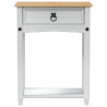 Stolik konsolowy Biały 55 x 35 x 73 cm Lite drewno sosnowe