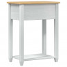 Stolik konsolowy Biały 55 x 35 x 73 cm Lite drewno sosnowe