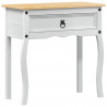 Stolik konsolowy Biały 73 x 35 x 73 cm Lite drewno sosnowe