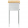 Stolik konsolowy Biały 73 x 35 x 73 cm Lite drewno sosnowe