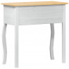 Stolik konsolowy Biały 73 x 35 x 73 cm Lite drewno sosnowe