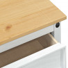 Stolik konsolowy Biały 73 x 35 x 73 cm Lite drewno sosnowe