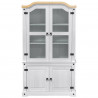 Witryna Biały 103.5 x 42 x 180 cm Lite drewno sosnowe