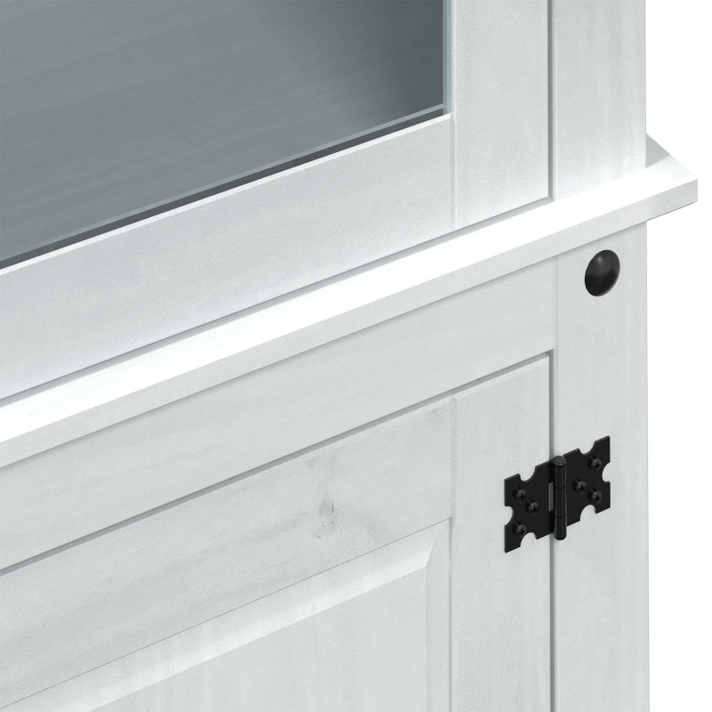 Witryna Biały 103.5 x 42 x 180 cm Lite drewno sosnowe
