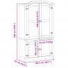 Witryna Biały 103.5 x 42 x 180 cm Lite drewno sosnowe