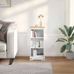 Półka na książki Biały 46 x 29 x 100 cm Lite drewno sosnowe