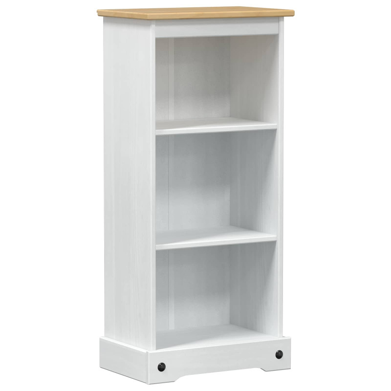 Półka na książki Biały 46 x 29 x 100 cm Lite drewno sosnowe