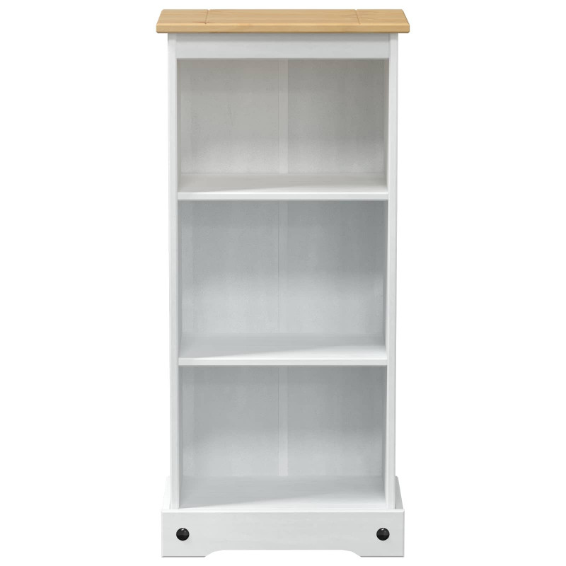 Półka na książki Biały 46 x 29 x 100 cm Lite drewno sosnowe