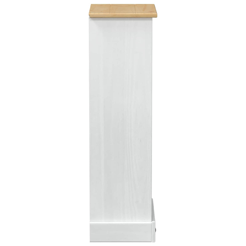 Półka na książki Biały 46 x 29 x 100 cm Lite drewno sosnowe