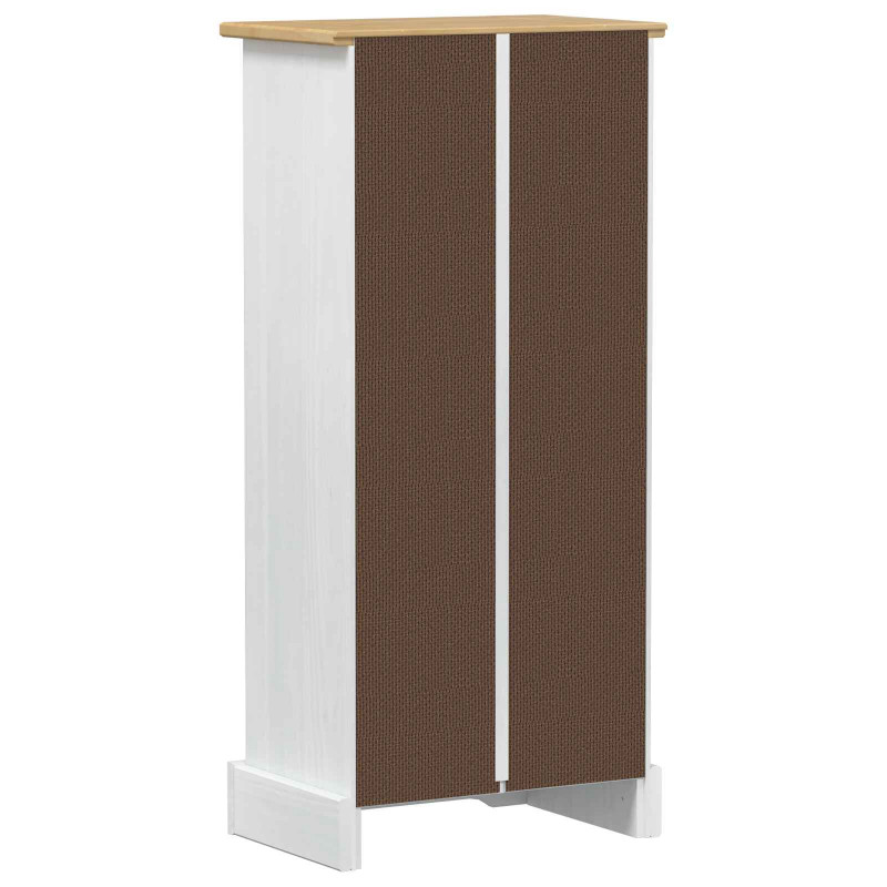 Półka na książki Biały 46 x 29 x 100 cm Lite drewno sosnowe