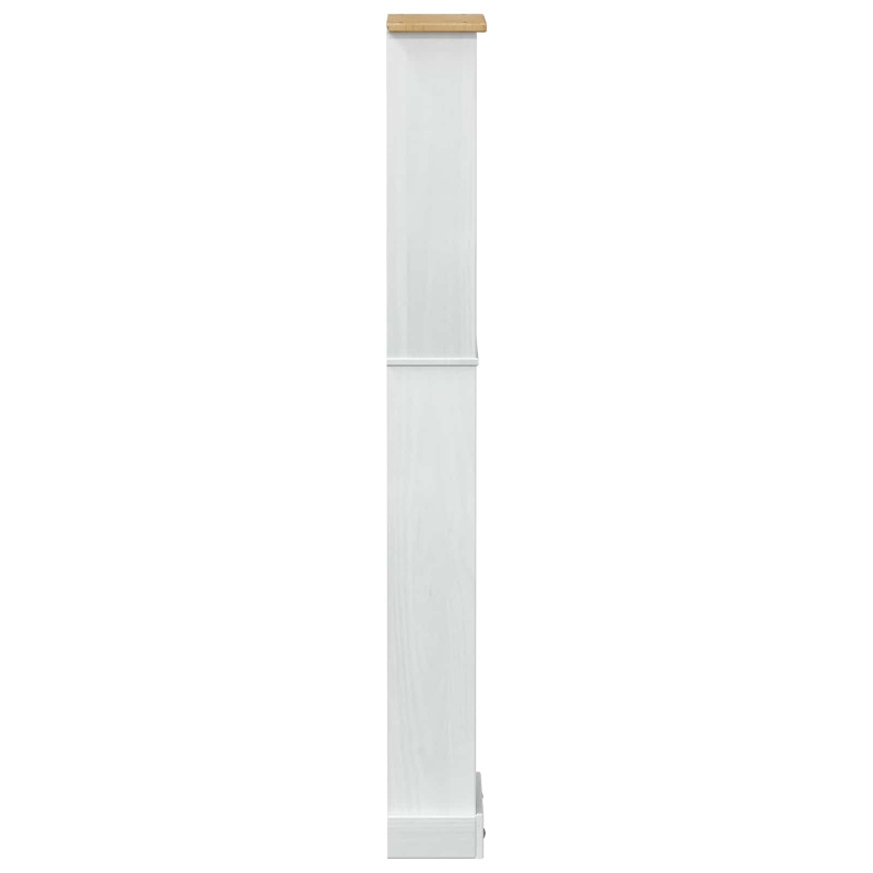 Półka na książki Biały 46 x 20 x 170 cm Lite drewno sosnowe