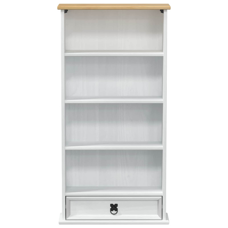 Szafka na płyty CD Biały 52 x 17.5 x 103 cm Lite drewno sosnowe