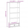 Szafka na płyty CD Biały 52 x 17.5 x 103 cm Lite drewno sosnowe