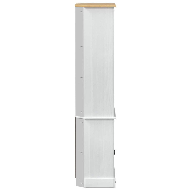 Highboard Biały 74 x 38 x 170 cm Lite drewno sosnowe