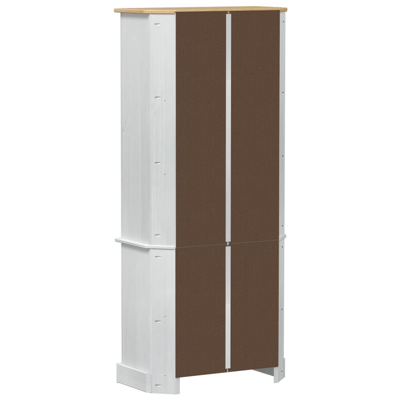 Highboard Biały 74 x 38 x 170 cm Lite drewno sosnowe