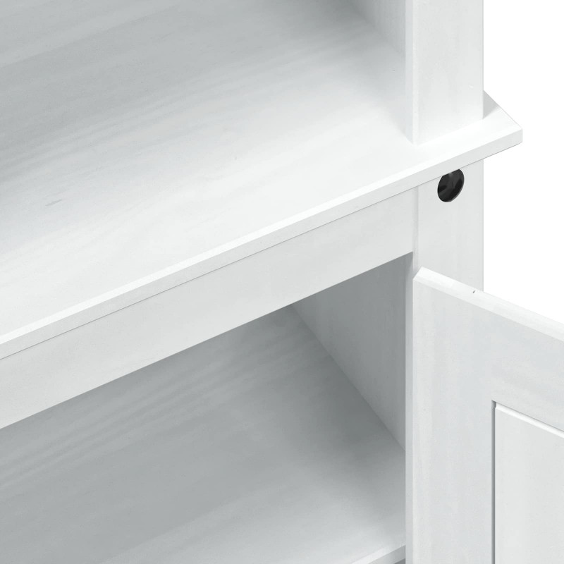 Highboard Biały 74 x 38 x 170 cm Lite drewno sosnowe