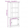 Highboard Biały 74 x 38 x 170 cm Lite drewno sosnowe