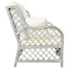 2-osobowa sofa, szara, rattanowa