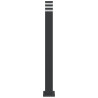 Zewnętrzne lampy stojące, z gniazdem, 3 szt., czarne, 110 cm