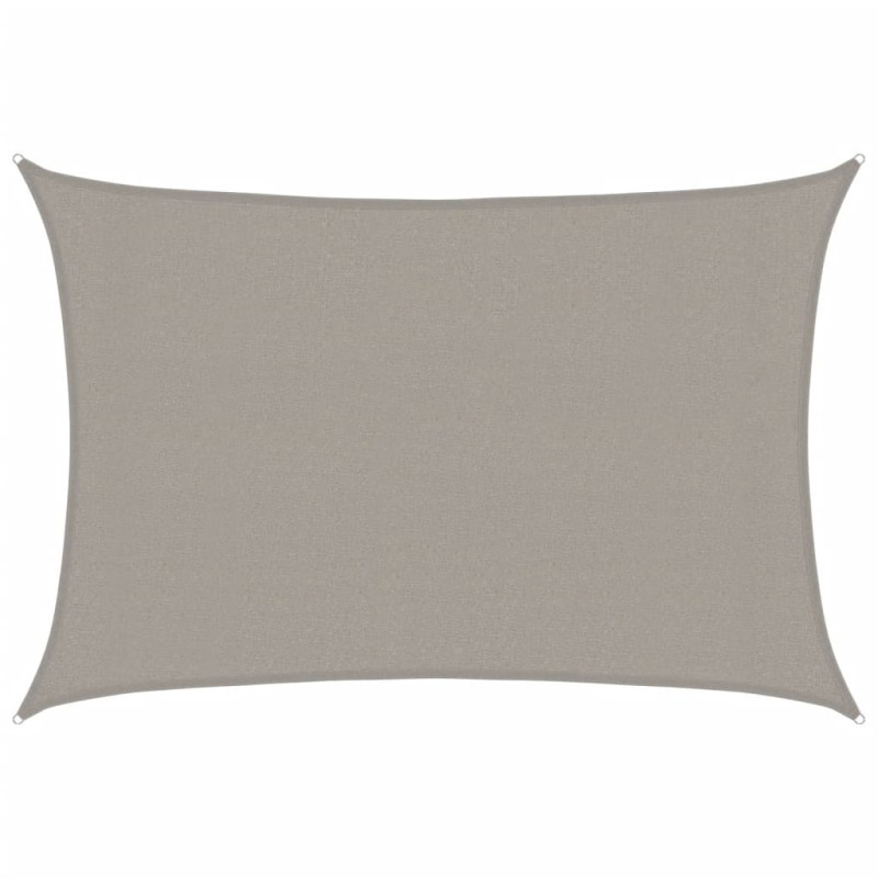 Żagiel przeciwsłoneczny, 160 g/m², jasnoszary, 3x4,5 m, HDPE