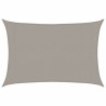 Żagiel przeciwsłoneczny, 160 g/m², jasnoszary, 3x4,5 m, HDPE