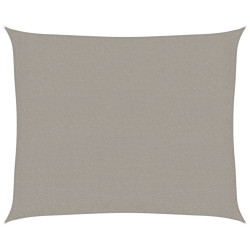 Żagiel przeciwsłoneczny, 160 g/m², jasnoszary, 2,5x3 m, HDPE