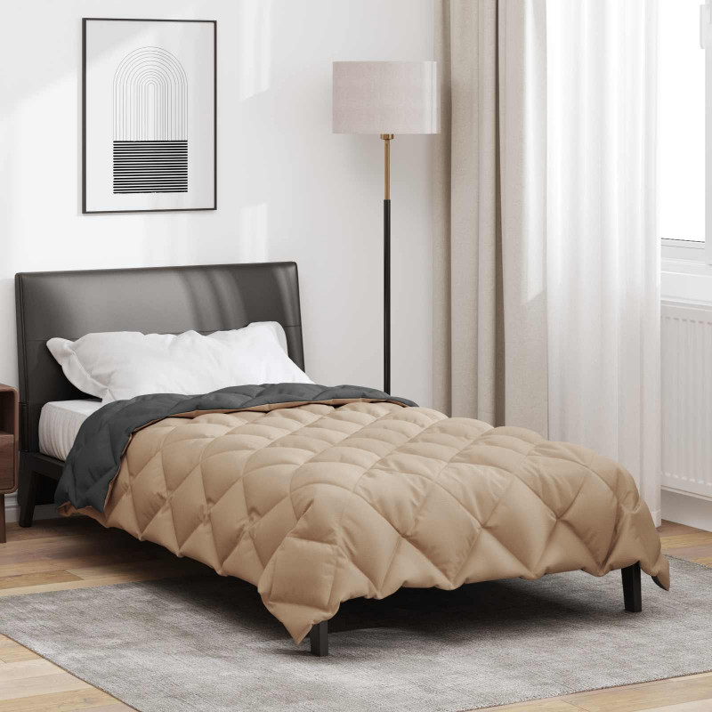 Zimowa Kołdra Antracyt i Taupe 140 x 220 cm Mikrofibra