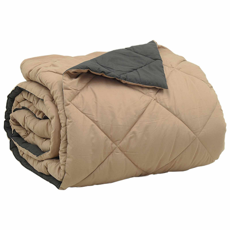 Letni Kołdra Antracyt i Taupe 200 x 200 cm Mikrofibra
