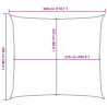 Żagiel przeciwsłoneczny, 160 g/m², jasnoszary, 2,5x3 m, HDPE