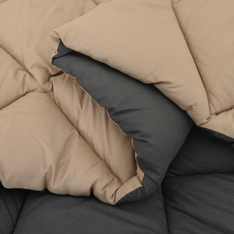 Zimowa Kołdra Antracyt i Taupe 240 x 260 cm Mikrofibra