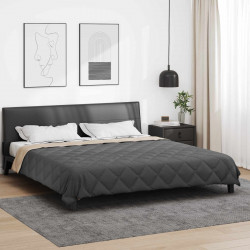 Letni Kołdra Antracyt i Taupe 240 x 260 cm Mikrofibra