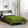 Letni Kołdra Zielony i Antracyt 220 x 155 cm Mikrofibra