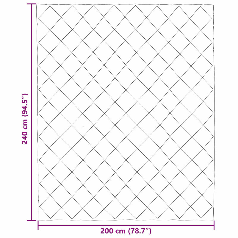 Zimowa Kołdra Czarny 200 x 240 cm Mikrofibra