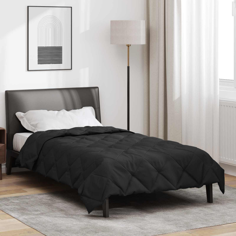 Letni Kołdra Czarny 200 x 155 cm Mikrofibra