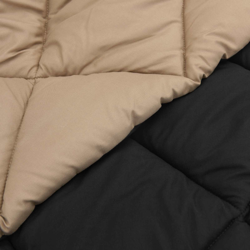 Letni Kołdra Czarny i Taupe 200 x 135 cm Mikrofibra