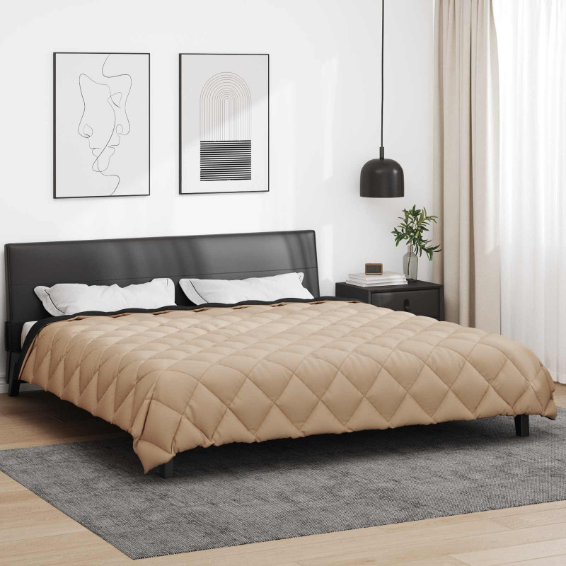 Zimowa Kołdra Czarny i Taupe 220 x 260 cm Mikrofibra