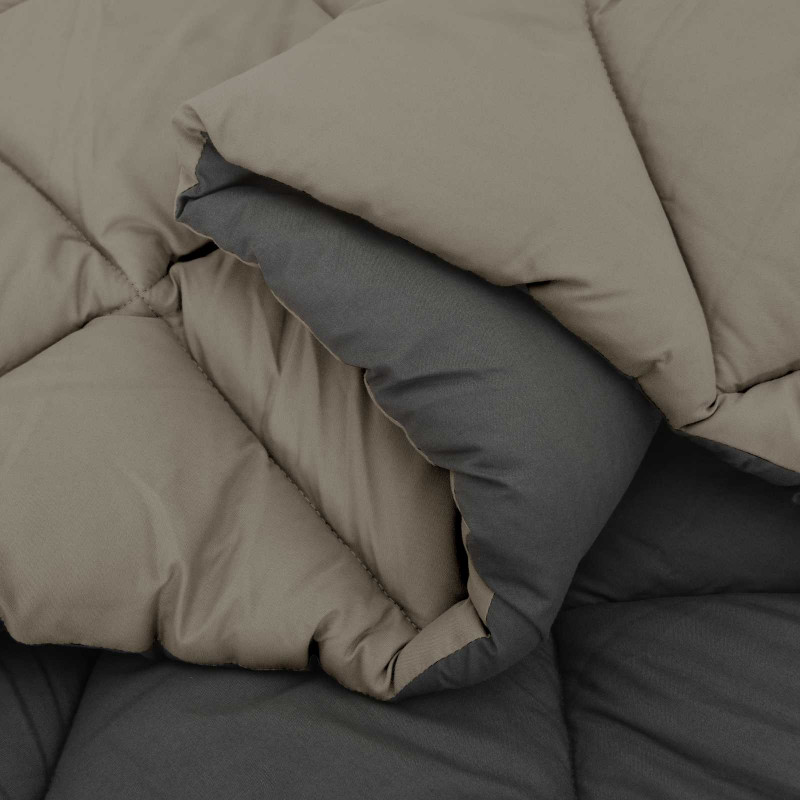 Letni Kołdra Jasnoszary i antracytowy 200 x 140 cm Mikrofibra