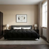 Kołdra na cały rok Kwiłtowany Czarny 200 x 220 cm Mikrofibra