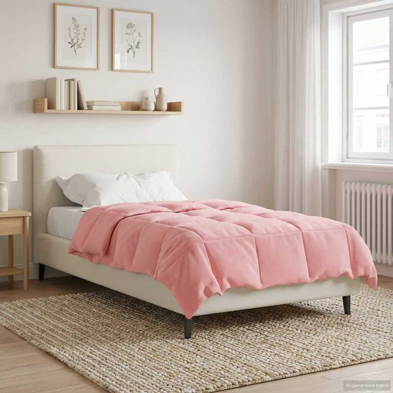 Kołdra na cały rok Kwiłtowany Różowy 135 x 220 cm Mikrofibra