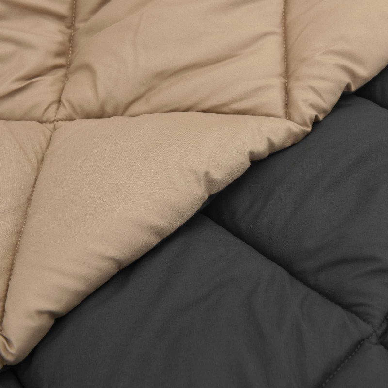 Kołdra na cały rok Antracyt i Taupe 200 x 200 cm Mikrofibra