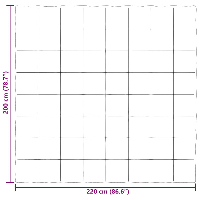 Kołdra na cały rok Ciemnoniebieski 200 x 220 cm Mikrofibra